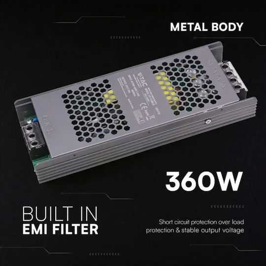 V-TAC LED Захранване IP20 Мощност 360W С Изходно Напрежение 12V