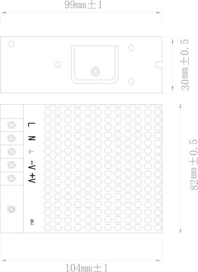 Baris Light Τροφοδοτικό 60w 24v 100-264vac 99x82x30mm Ip20 W6011001-128
