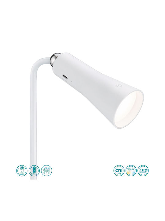 Trio Lighting Maxi LED Φωτιστικό Γραφείου σε Λευκό Χρώμα