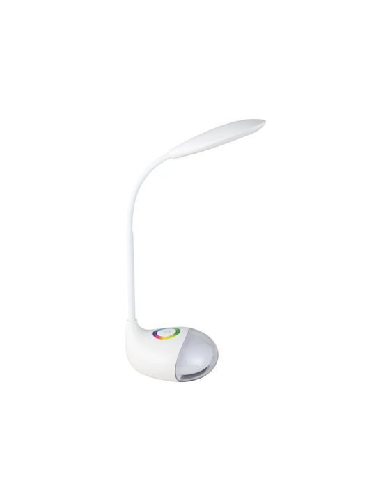 Eglo Cabado LED Office Lamp with Flexible Arm in White Color