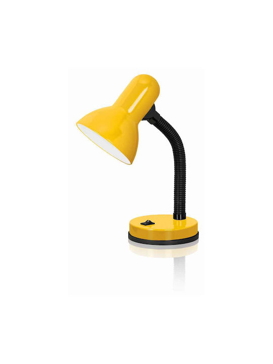 Fos me Office Lamp with Flexible Arm for Socket E27 in Yellow Color