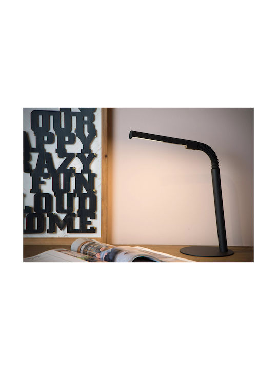 Lucide Lightning Gilly LED Office Lamp with Flexible Arm in Black Color
