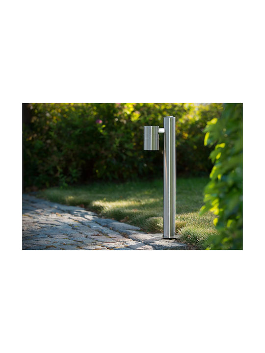 Lucide Lightning Arne-LED Външна Стояща Лампа Малък Пост 5W IP44 За Цокъл GU10 Сребрист