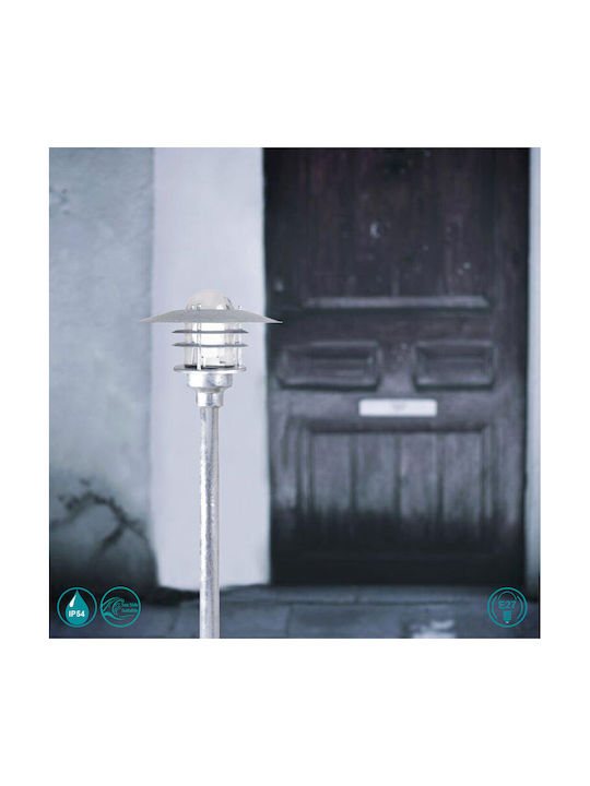 Nordlux Agger Outdoor Floor Lamp Small Post IP54 for E27 Socket Silver