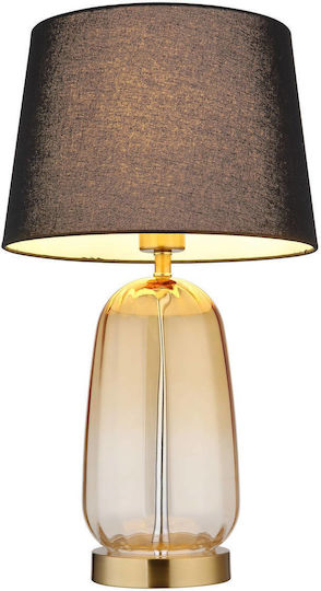 Globo Lighting Metal Table Lamp for Socket E27 with Honey Shade and Base