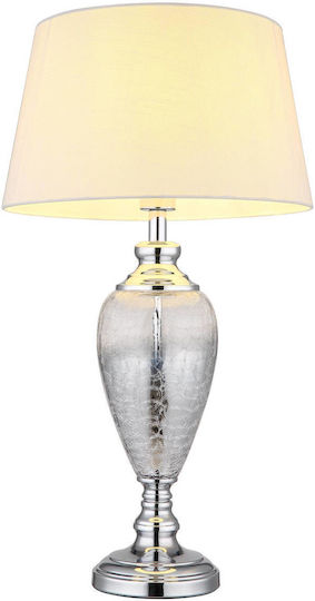 Globo Lighting Metal Table Lamp for Socket E27 with Transparent Shade and Base
