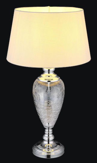 Globo Lighting Metal Table Lamp for Socket E27 with Transparent Shade and Base