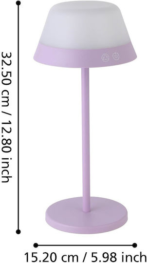 Eglo Tischlampe mit Lila Schirm und Basis