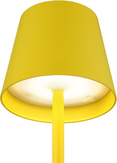 Globo Lighting Μεταλλικό Πορτατίφ LED με Κίτρινο Καπέλο και Βάση