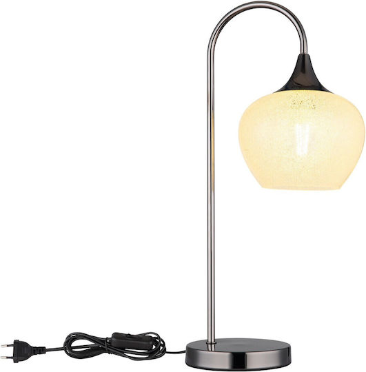 Globo Lighting Metal Table Lamp for Socket E27 with Transparent Shade and Base