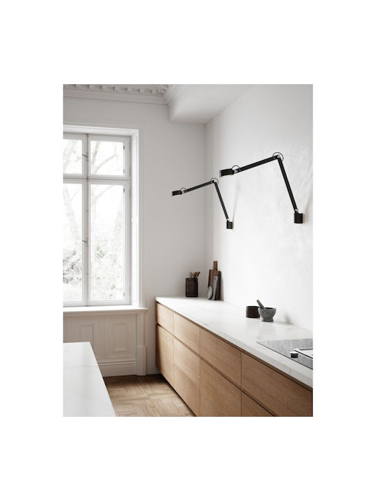 Nordlux LED Office Lamp with Foldable Arm in Black Color
