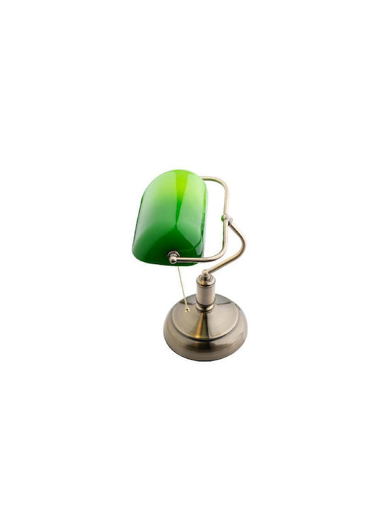 Aca Prestige Office Lamp for Socket E27 in Green Color