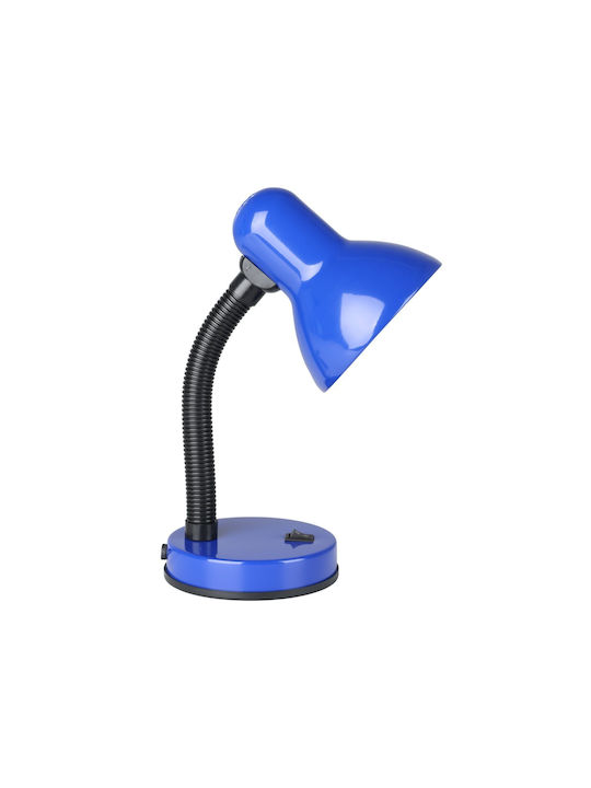 Eglo Basic Office Lamp with Flexible Arm for Socket E27 in Blue Color