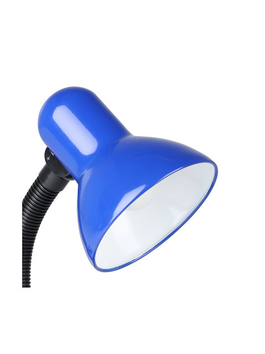 Eglo Basic Office Lamp with Flexible Arm for Socket E27 in Blue Color