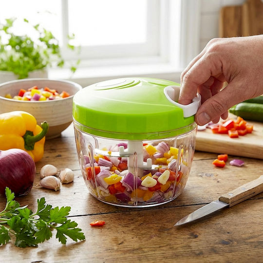 Cheffinger Mini Tocător cu Cordon Capacitate 500 Ml 3 Lame din Oțel Inoxidabil Verde