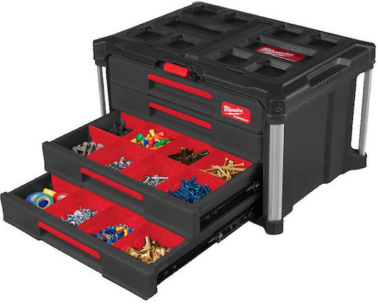 Milwaukee Συρταριέρα Εργαλείων Plastic 4 Slot W36.3xD36.3xH41.4cm Packout