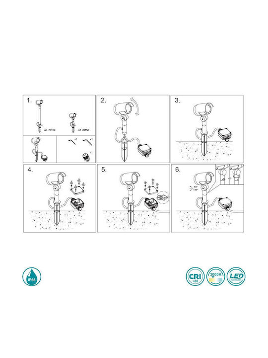 Faro Barcelona LED-Leuchte Eingefasst Foc Warmweiß 70159