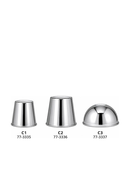 Home Lighting Στρογγυλό Καπέλο Φωτιστικού Ασημί με Διάμετρο 17cm