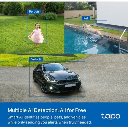 TP-LINK Tapo C425 KIT v2 IP Камера за наблюдение Wi-Fi Full HD+ 4MP Водоустойчива с Двупосочна Комуникация