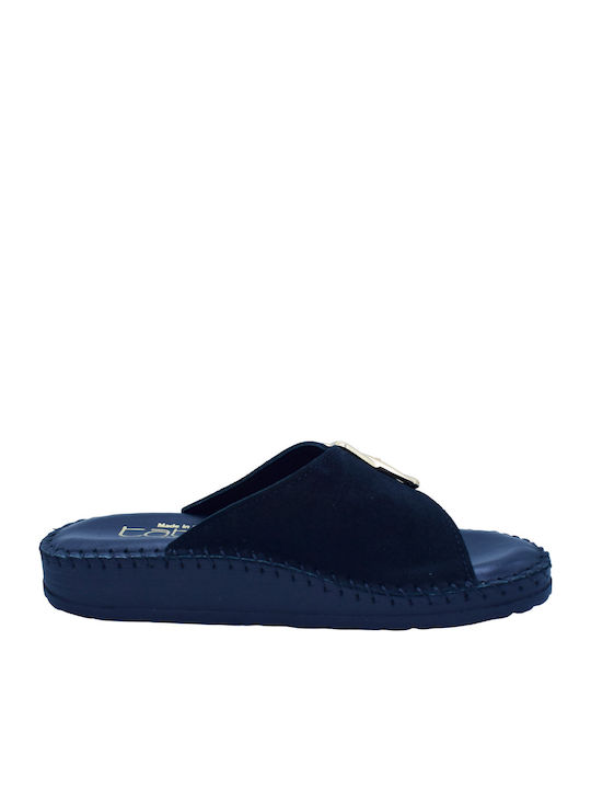 Leather Women's Flat Sandals Black