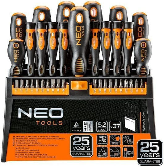 Neo Tools Șurubelniță Cu 37 Vârfuri Magnetice Interchangeabile