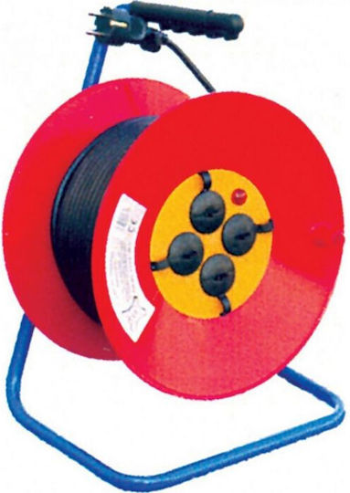 CHaralampidis Cablu de prelungire 4 locuri cu cablu de 50m Diametru 3 x 1.5mm² Albastru
