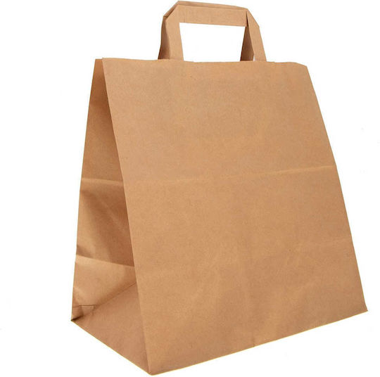 Papier Tasche 250 Stück 28x17x29cm Kraft Beige mit Griff
