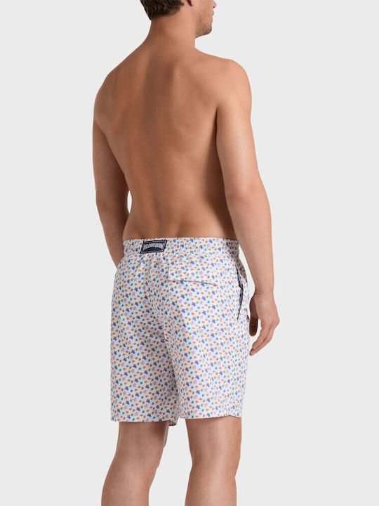 Men's Swimwear Shorts White with Patterns