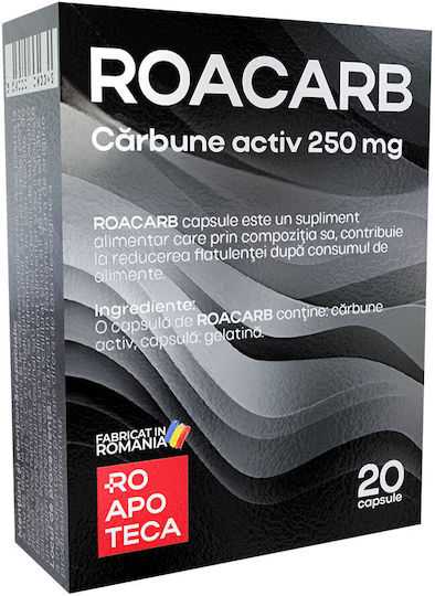 Roacarb Cărbune Activat 250 mg 20 Capsule