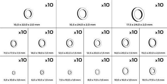 Neo Tools O ring 11-979 150τμχ