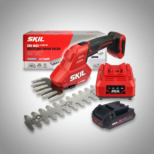 Skil 0630 CA Battery Hedge Trimmer 20V with 1 Battery with Blade Length 20cm