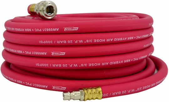 Furtun de aer hibrid Awtools cu conectori rapizi 10mm x 10m