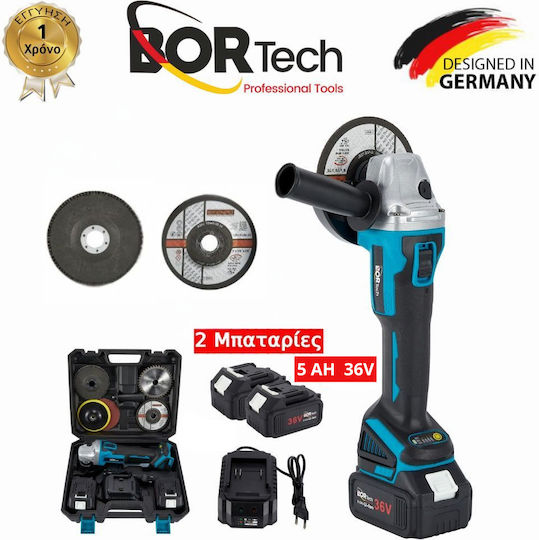 Bortech CAG5002 Grinder 125mm Battery 2x5Ah