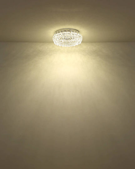 Globo Lighting Πλαφονιέρα Οροφής Διάφανη με Ενσωματωμένο LED