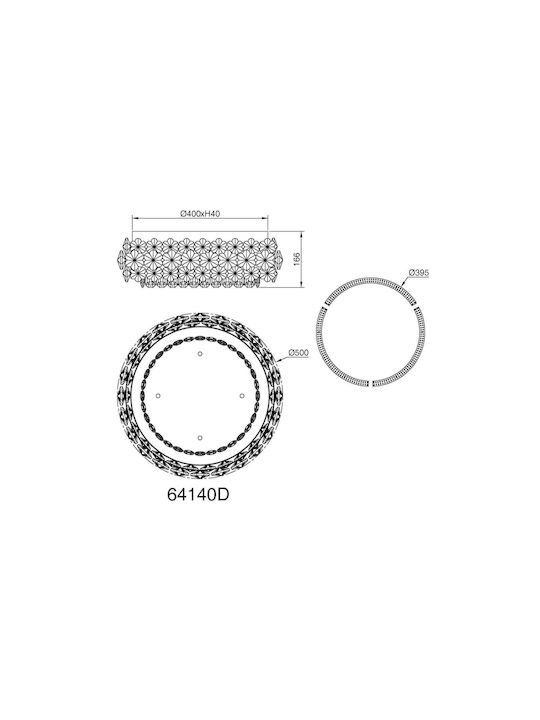 Globo Lighting Deckenleuchte Transparent mit Integrierter LED
