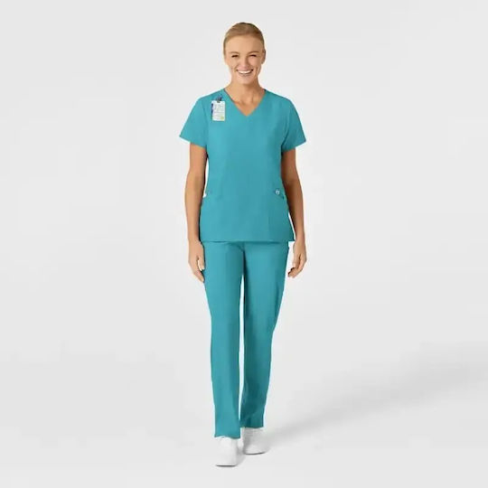WonderWink W123 V-neck Женски Медицинска блуза Тюркоазен