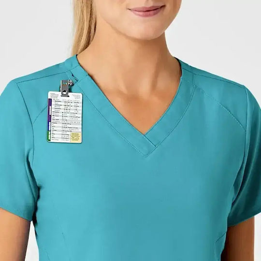 WonderWink W123 V-neck Женски Медицинска блуза Тюркоазен