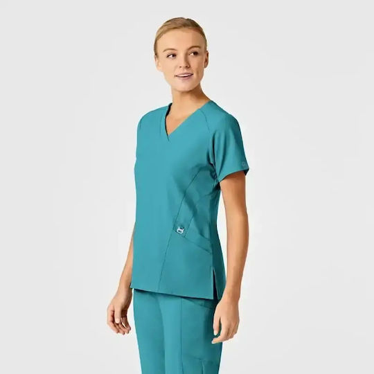 WonderWink W123 V-neck Женски Медицинска блуза Тюркоазен