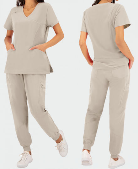 bwell Justina Weibliche Medizinische Bluse Gelbe
