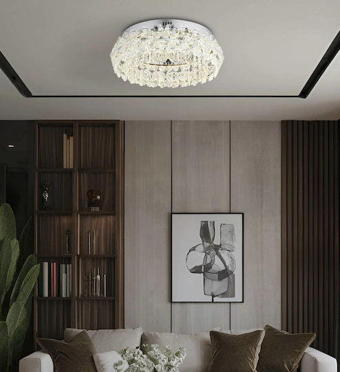 Globo Lighting Πλαφονιέρα Οροφής Διάφανη με Ενσωματωμένο LED