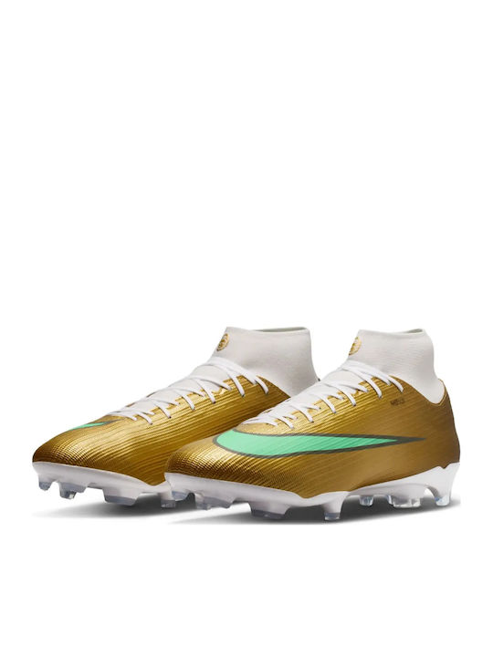 Nike Mercurial Superfly 11 Academy "Kylian Mbappé" FG/MG Ghete Fotbal cu Crampoane Auriu Metalic / Verde Strălucitor