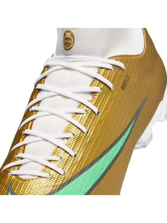 Nike Mercurial Superfly 11 Academy "Kylian Mbappé" FG/MG Ghete Fotbal cu Crampoane Auriu Metalic / Verde Strălucitor