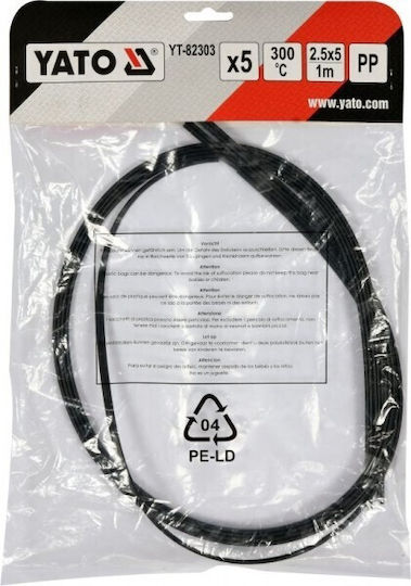 Yato Ράβδοι Σιλικόνης YT-82303 Schwarz 5Stück