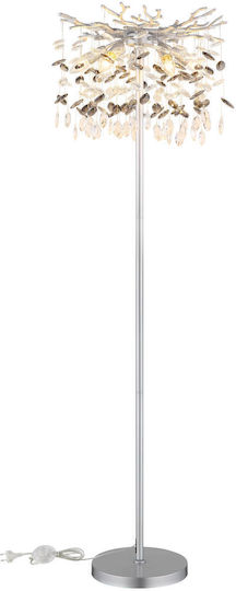 Globo Lighting Подова лампа В155см. с цокъл за крушка E14 Сребриста