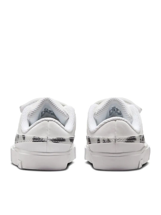Tennis Essential Kids Sneakers Anatomic with Hoop & Loop Closure White