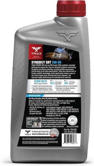 Ulei de motor Triax Synergy Srt 5w-30 complet sintetic Dexos 946 ml