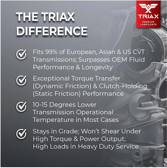 Triax Ulei De Transmisie Auto Pentru Cutie De Viteze Automată Cu Variație Continuă 4.73lt