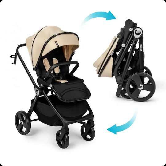 Kidnort Isbjorn Summer Sand Cărucior Reglabil Pentru Bebeluși Potrivit Pentru Nou-Născuți Negru 10.2kg