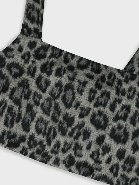 Kinderoberteile Crop Top Ärmellos Leopard