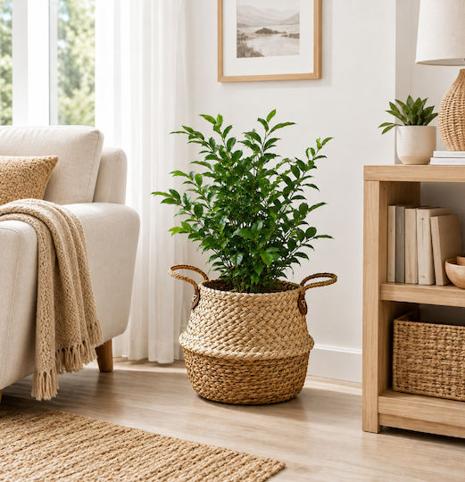 ForHome Coș Decorativ Din Paie 34x24cm